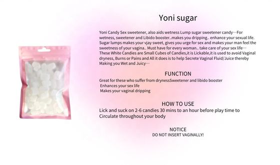 Yoni Sugar Candies 100% натуральные кристально белые сладкие сексуальные большие Yoni Candy Custom Logo